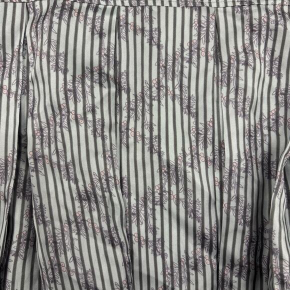 Y2K Kenzie 100% Silk Skirt Size 16 Drop Waist Pleated Floral Blue Purple Fairy - Picture 2 of 9